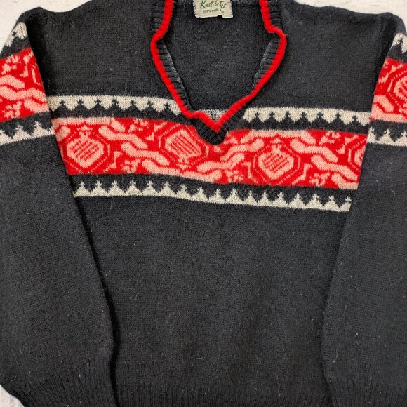 1950s Wool Ski Sweater - Small - Picture 1 of 3